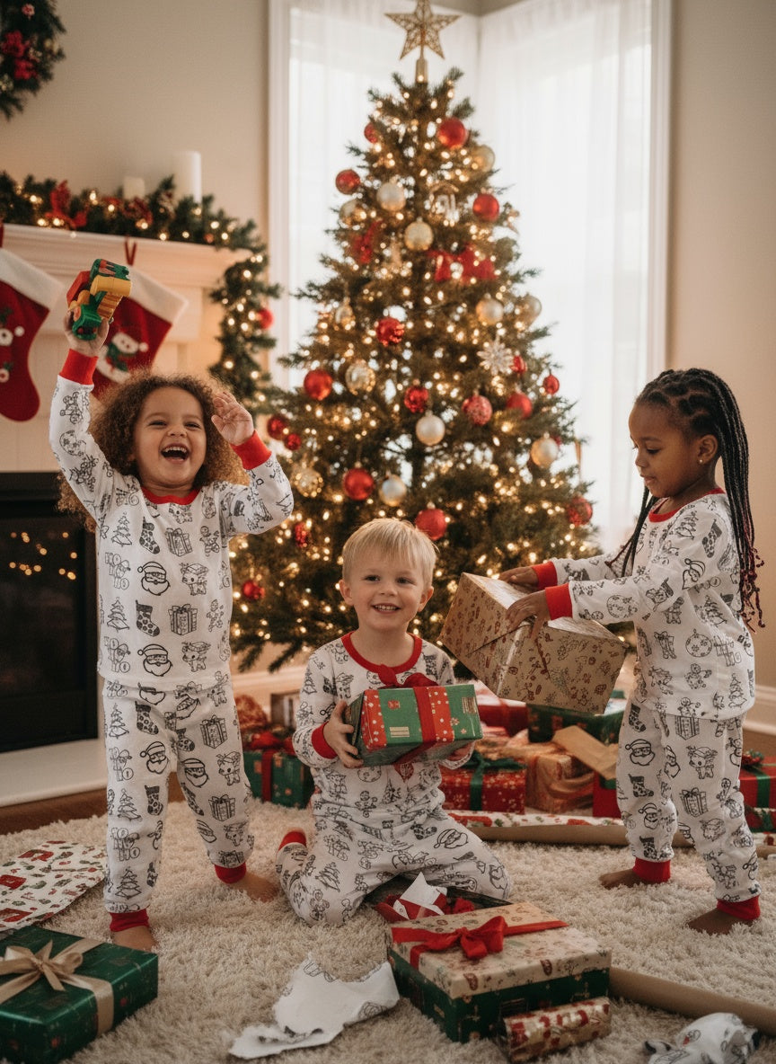 Christmas Kids Colouring Pyjama
