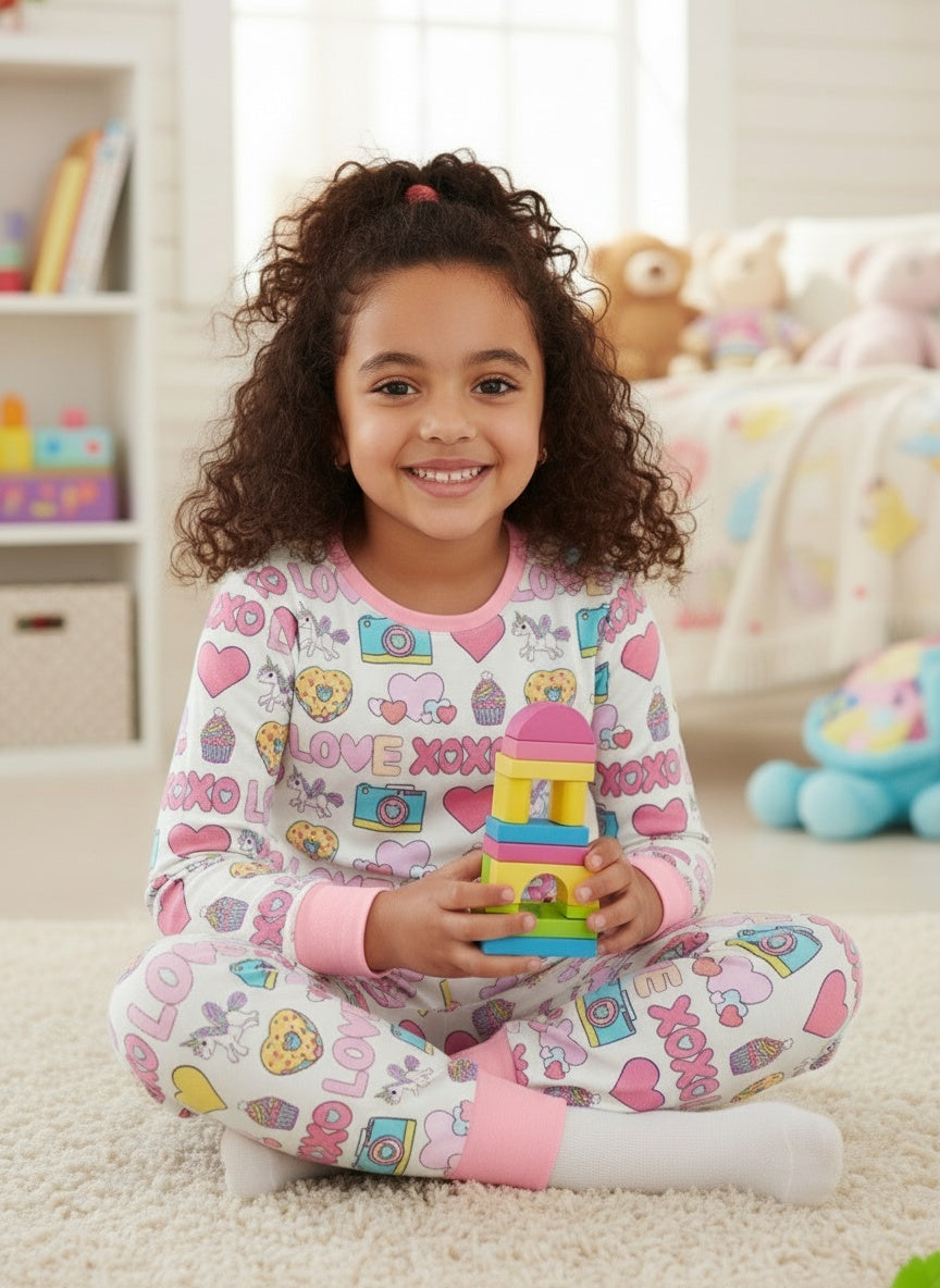 Love Kids Colouring Pyjama