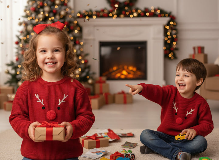 Christmas Kids Reindeer Jumper