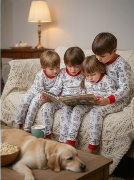 Christmas Kids Colouring Pyjama