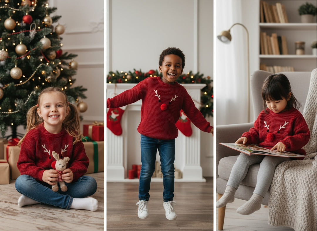 Christmas Kids Reindeer Jumper