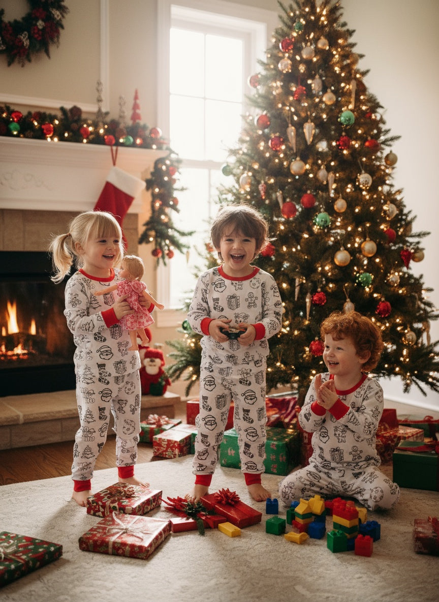 Christmas Kids Colouring Pyjama