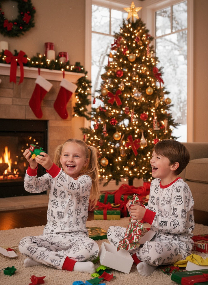 Christmas Kids Colouring Pyjama
