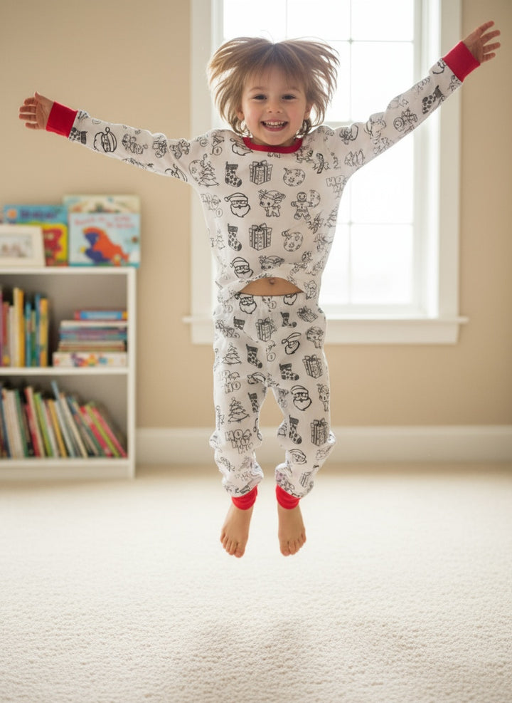 Christmas Kids Colouring Pyjama